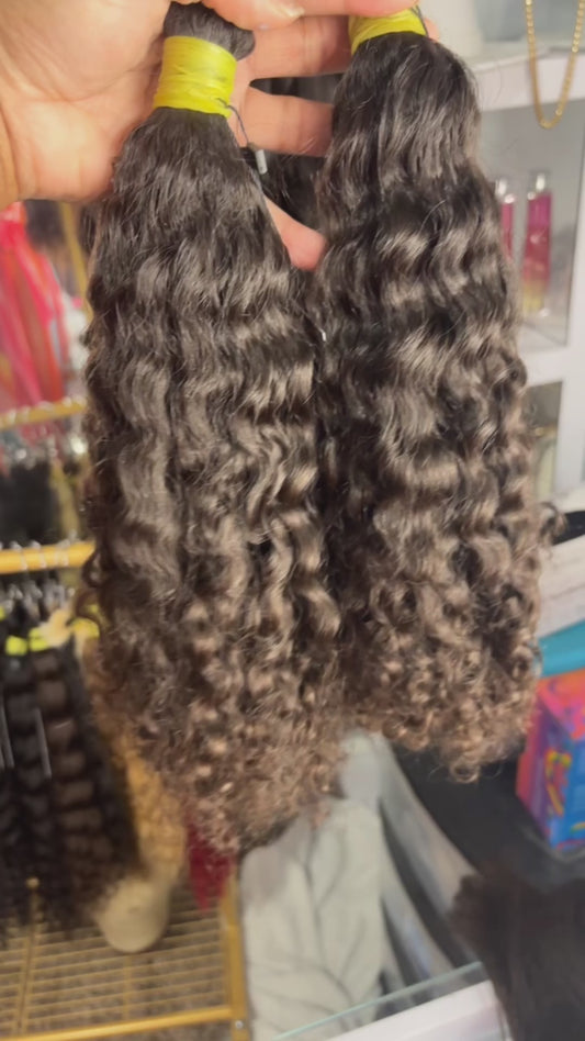 Bulk/boho braiding hair (deep curl)